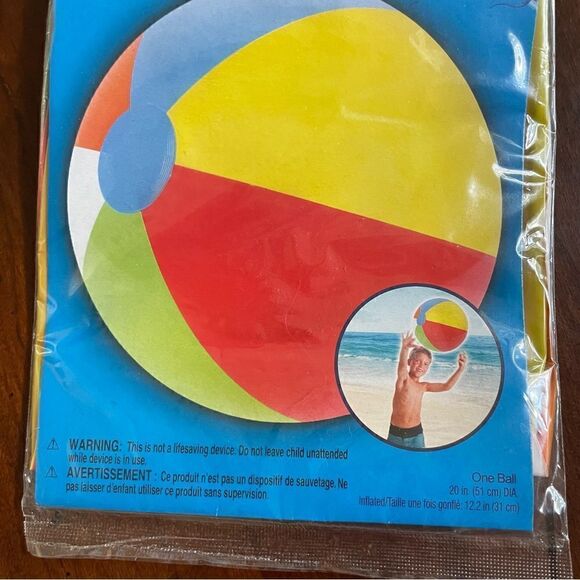 Splash n Swim Blue Multicolor Beach Ball NIB - Picture 2 of 4